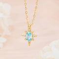 Personalizado Starburst Birthstone Collar Dainty Jewelry Daily Wear Birthday Gift for Mom Girlfriend