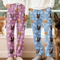 Personalizado Paw Print Multicolor Mujeres Hombres Pantalones de franela pijama con 1-3 fotos y nombres Fiesta Cumpleaños Regalo para Pet Lovers Propietarios