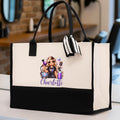 Barbería de estilo personalizado de dibujos animados Bolsa de lona grande con el nombre de accesorios de viaje Salón de Apertura de regalo de cumpleaños para los amigos de peluquería