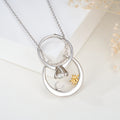 Personalizado Exquisito Luna Sol Anillo Titular Collar con Texto Boda Día de la Madre Enfermera Apreciación Regalo para Mujer Esposa Enfermera Médico