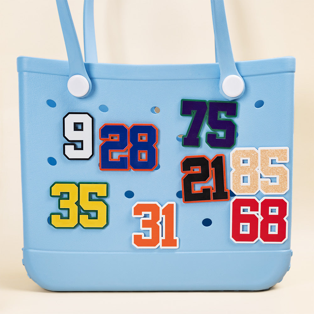 Personalizado Multicolor Número Botón Encanto Bolsa Accesorios Cumpleaños Día del partido Equipo de regalo para los amantes del deporte Jugadores