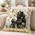 Flor personalizada lindo oso mamá y 1-5 osos bebé suave almohada cubierta con nombres decoración de la habitación regalo del día de la madre para mamá