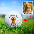 Pelota de Golf de Goma Blanda Personalizada en 3D con Dibujos de Perros y Título Regalo de Cumpleaños del Día del Padre para Papá Abuelo Jugador de Golf