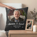 Funda de Almohada Personalizada Forever Love con Nombre y Fecha Regalo de Simpatía por la Pérdida de un Ser Querido