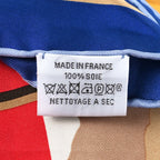 Hermes Silk Charmes Des Plages Normandes Rectangle Stole Bleu Azur Vert Rouge