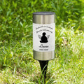 Lámpara solar de jardín personalizada con silueta de ángel y huella nombre y fecha decoración de jardín regalo conmemorativo de pésame para familia