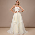 Bridal Wedding Dress Ivory-Cream Long Square A-line