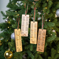Adorno de tablero de Cribbage personalizado con cinta de madera y texto grabado Regalo de Navidad para pareja familiar amante del Cribbage