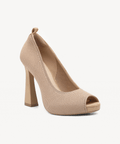 PowerWalk Peep-toe Heeled Pump - Apricot / US 7.5 | EU 38 | UK 5.5