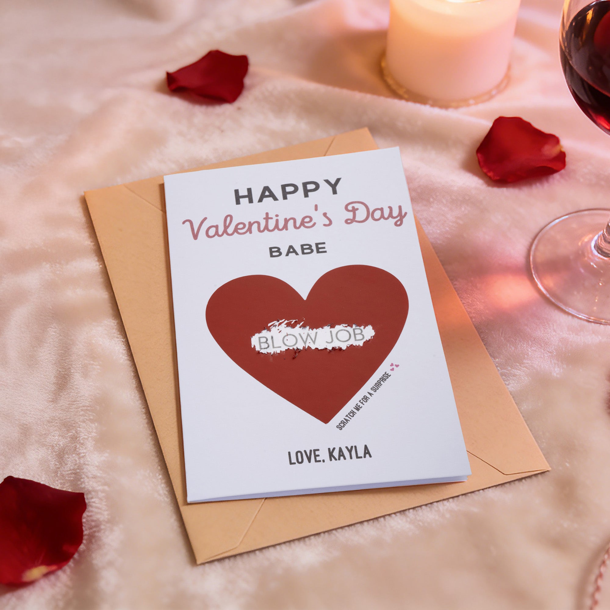 Tarjeta sorpresa rasca y gana personalizada con nombre Sorpresa interactiva Felicitación San Valentín Regalo para pareja Amigo