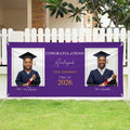 Banner de Graduación Personalizado con Foto Reciente del Pasado con Mensaje de Bendición del Nombre y Nombre de la Escuela Regalo de Fiesta de Ceremonia de Graduación para Graduados 2026