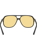 Ray-Ban 0RB2198 Yellow Tinted Aviator Sunglasses — Black