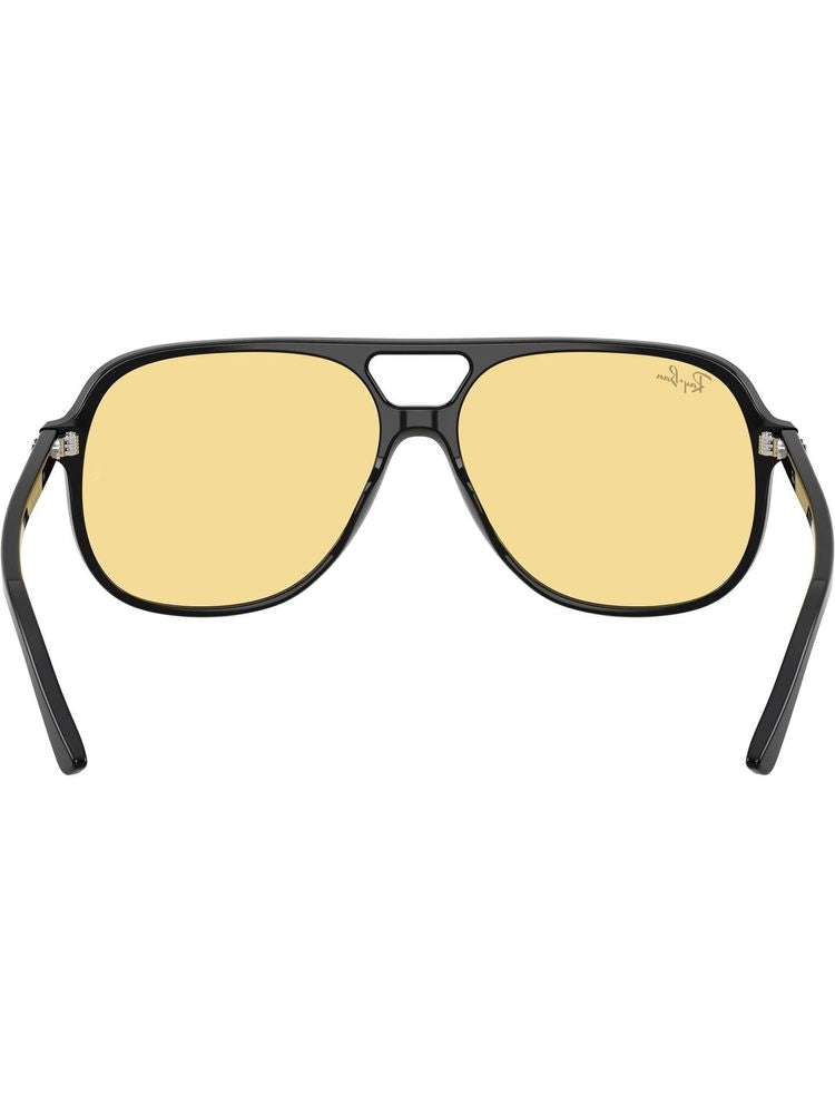 Ray-Ban 0RB2198 Yellow Tinted Aviator Sunglasses — Black