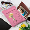 Nacimiento Personalizado Flor de Azahar Versículo de la Biblia Funda Protectora de Libro con Cremallera y Bolsillo Cumpleaños Regalo Religioso para los Amantes de la Lectura Cristiano