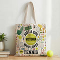 Diseño personalizado de pelota de tenis Bolsa de gran capacidad con nombre Uso diario Regalo de cumpleaños para jugadores de tenis