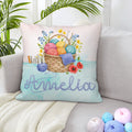 Funda de cojín de ganchillo floral personalizada con nombre y bolsillos Decoración del hogar Regalo de inauguración de la casa para los amantes del punto