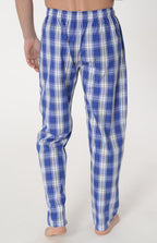 Pantalón Pijama Hombre Largo Algodón Popelín Cuadros - Azul 8911_37