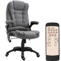 6 Point Vibrating Massage Office Chair, High Back Executive Chair with Reclining Back, Grey