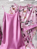 PIJAMA SATÉN 5 PIEZAS - VIOLETA – JARDIN DE RÊVE