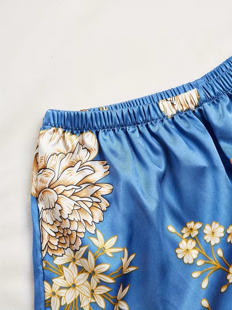 PIJAMA SATÉN 2 PIEZAS – AZUL-VOYAGE EASE
