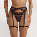 Lounge Underwear Cynthia Suspender & Thong (Set) - Chocolate