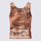 JEAN PAUL GAULTIER Top Nude/brown/black - M