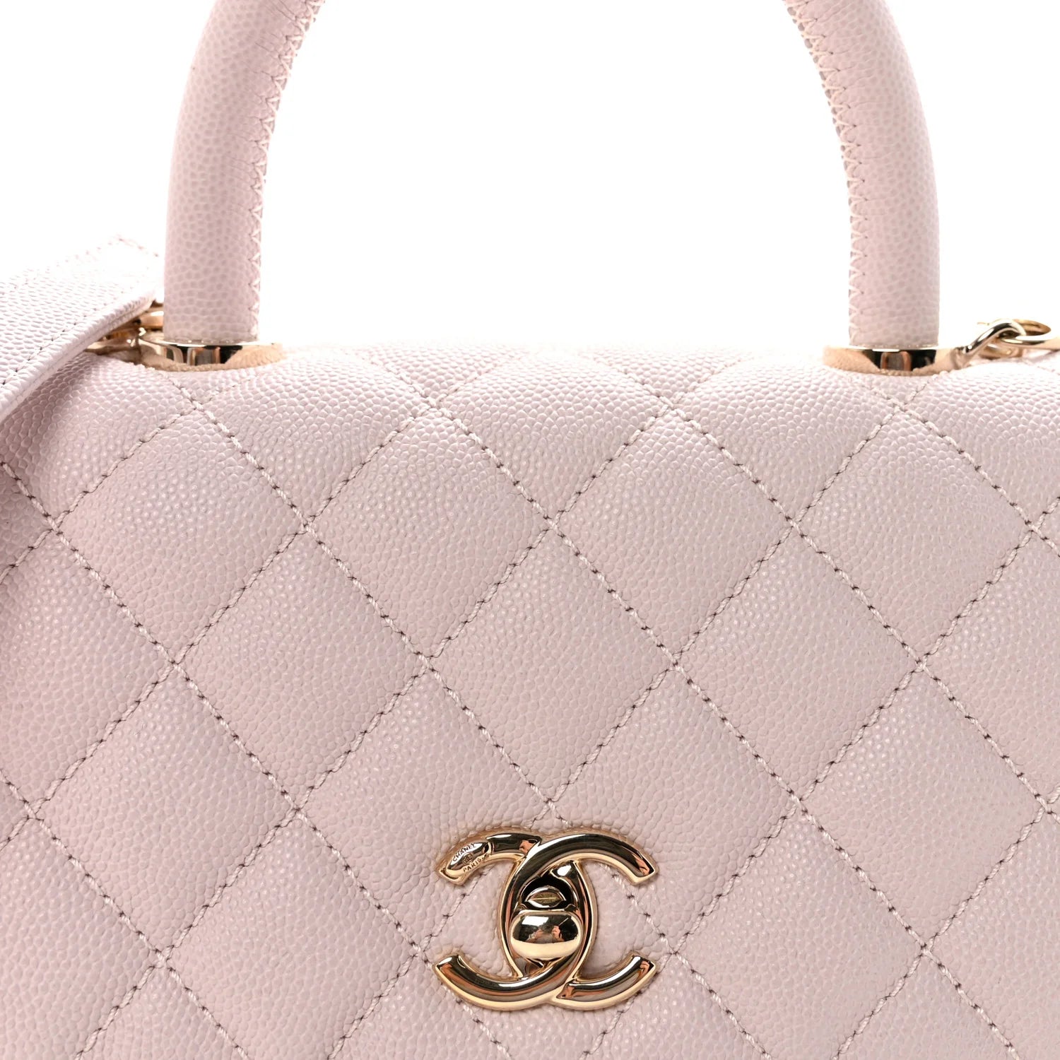 Chanel Caviar Quilted Mini Coco Handle Flap Lilas Lilac