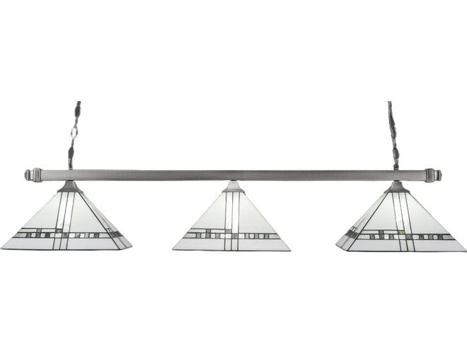 Toltec Lighting Square 3-Light Bar with Deco Art Shades