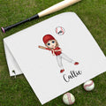 Toalla de béisbol personalizada con nombre, número y pinza para colgar Regalo de cumpleaños para los amantes del béisbol