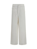 Brunello Cucinelli High-Rise Palazzo Cotton Jeans — White