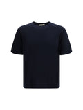 Piacenza Cashmere Cotton Crewneck T-Shirt — Navy