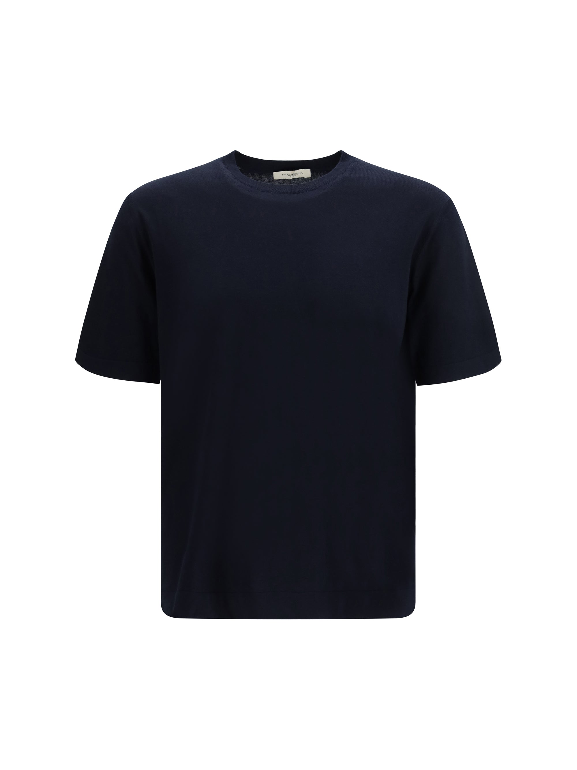 Piacenza Cashmere Cotton Crewneck T-Shirt — Navy