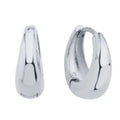 Chunky Huggie Hoop Earrings | Silver
