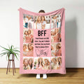 Personalizada Multicolor 10 Fotos Manta Suave con Nombre Decoración del Hogar Navidad Cumpleaños Regalo para Amigos