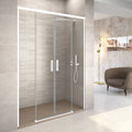 BATHME NIXON Mampara Frontal Ducha 2Fijos+2Correderas Blanco