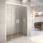 BATHME NIXON Mampara Frontal Ducha 2Fijos+2Correderas Blanco