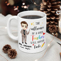 Taza de Cerámica Personalizada The Influence of A Good Teacher Will Never Fade Cartoon Character with Name Regalo de agradecimiento para profesores en el Día del Profesor