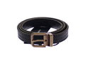 Men's Blue Leather Logo Belt