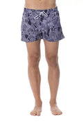 Blue Polyester Mens Swimwear Clothing
