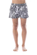 Black Polyester Men Swimwear Bicolor Clothing