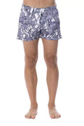 Light Blue Polyester Men Swimwear Clothing