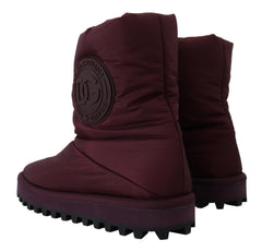Men's Bordeaux Nylon Boots Padded Mid Shoes