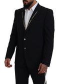 Men's Black Wool Stretch Slim Fit Jacket Blazer Clothing