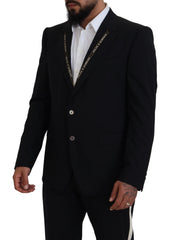 Men's Black Wool Stretch Slim Fit Jacket Blazer Clothing