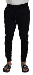 Men's Logo-Print Cotton Joggers Black