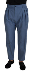 Men's Blue Linen Chino Formal Pants Cotton