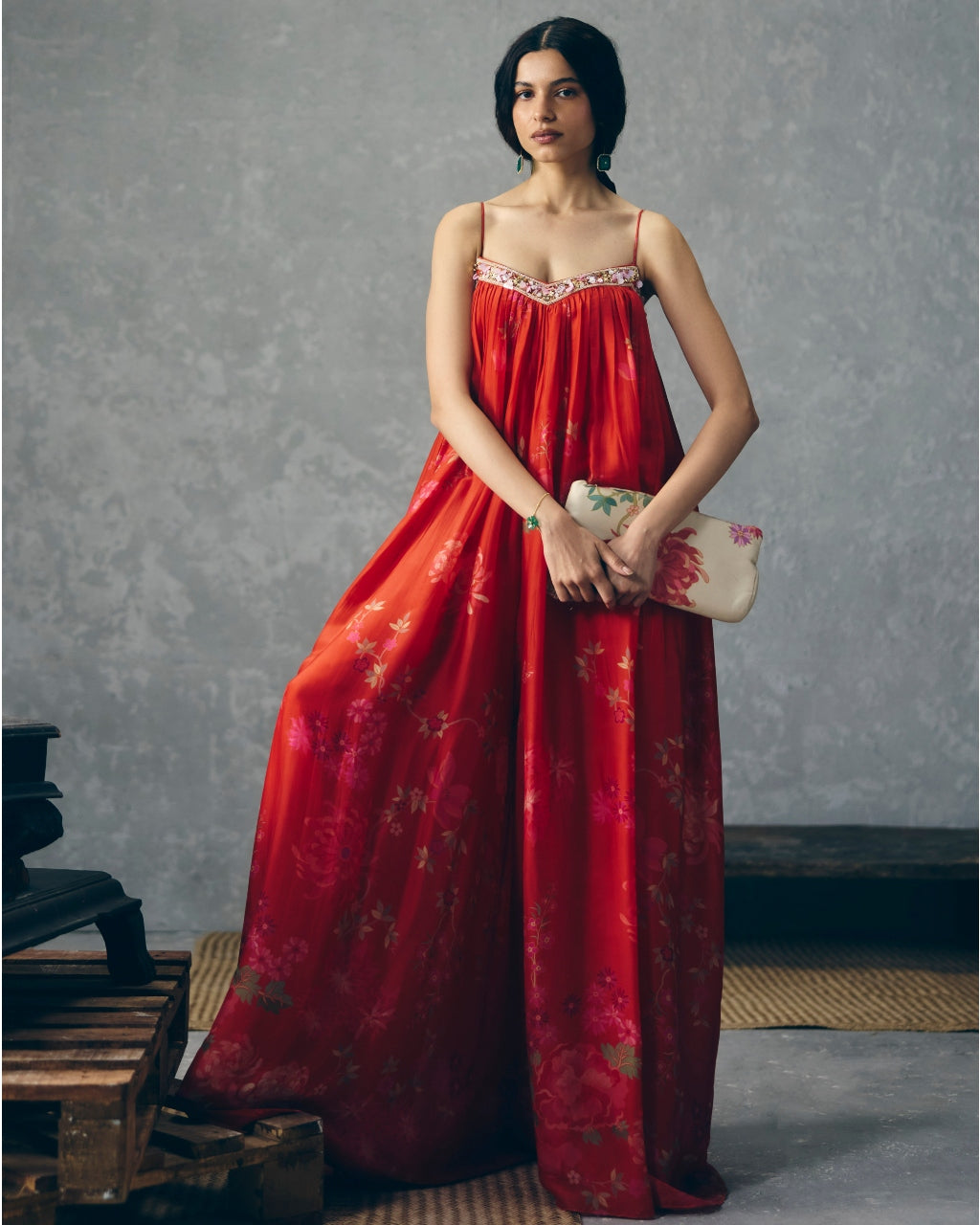 Yume Red Jumpsuit Set By KYNAH, Luxury Indian Fashion & Bridal Wear