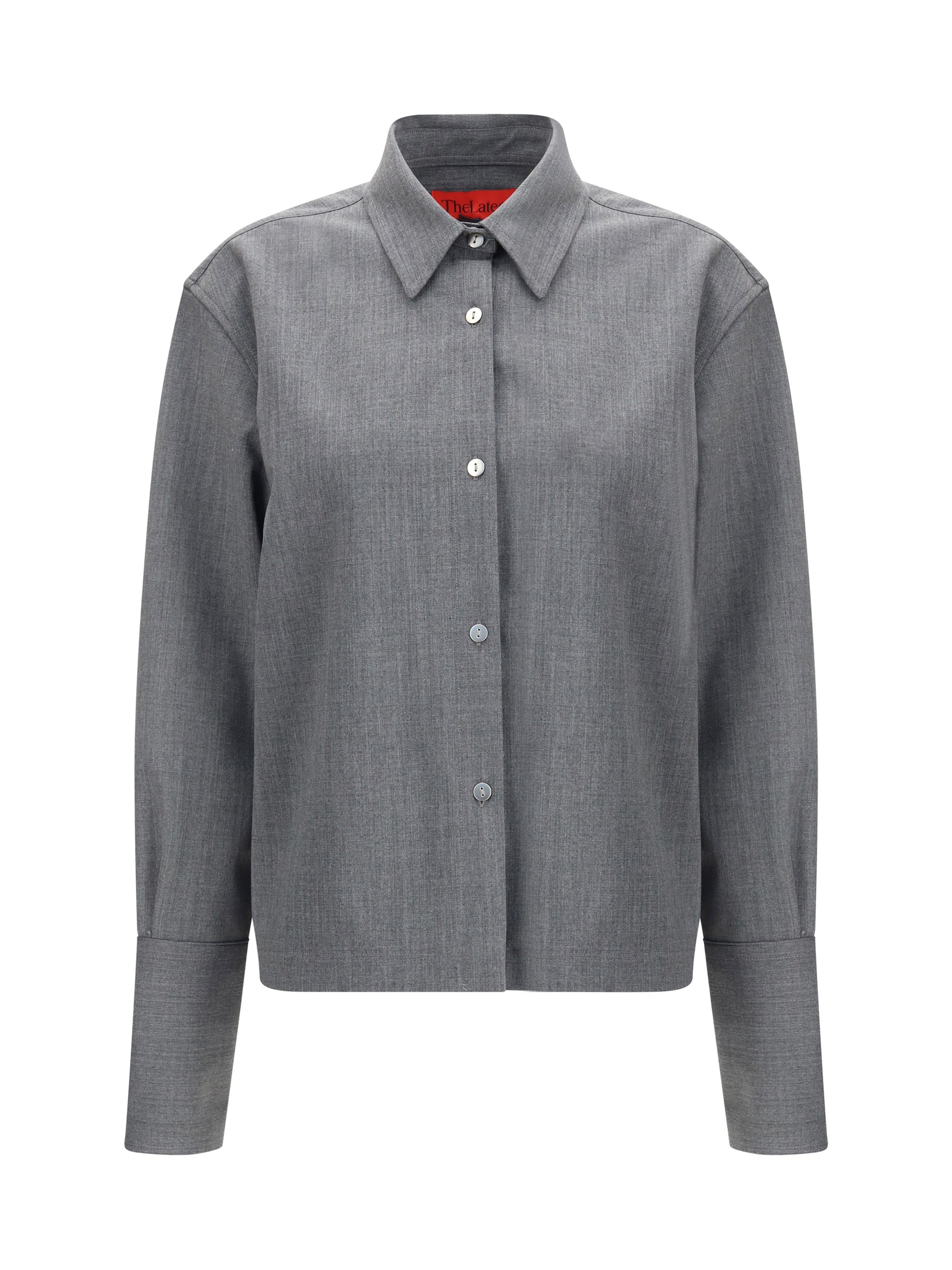 The Latest Wool-Blend Long-Sleeve Shirt — Gray
