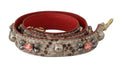 Women's Beige Exotic Leather Studded Shoulder Strap Python Bag