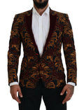 Men's Multicolor Floral Single Breasted Martini Blazer Wool Clothing